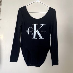 Calvin Klein Jeans Long Sleeve Bodysuit - Medium